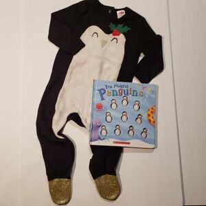 Toddler Christmas Penquin Pajammas and Book